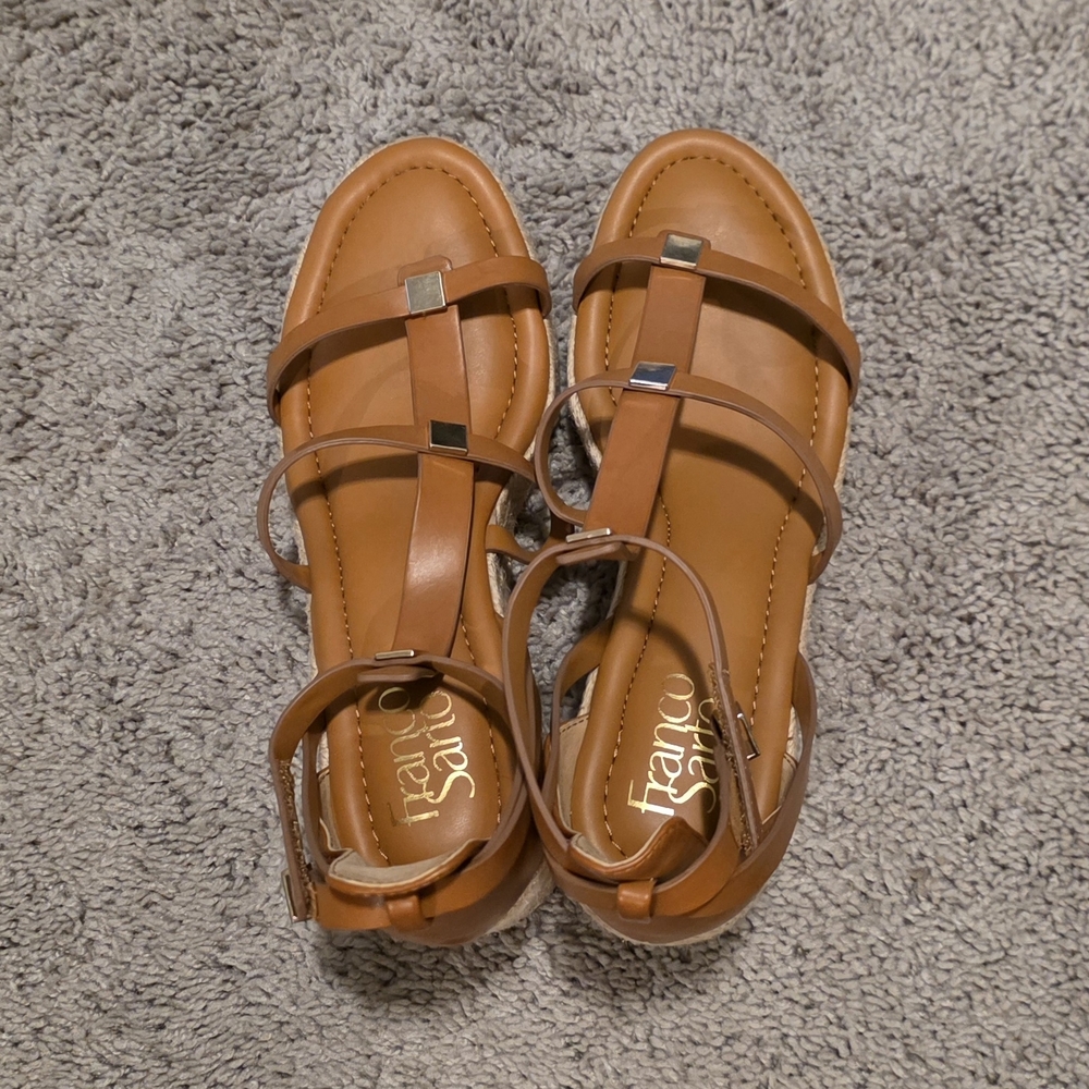 Franco Sarto Tan Strappy Sandals